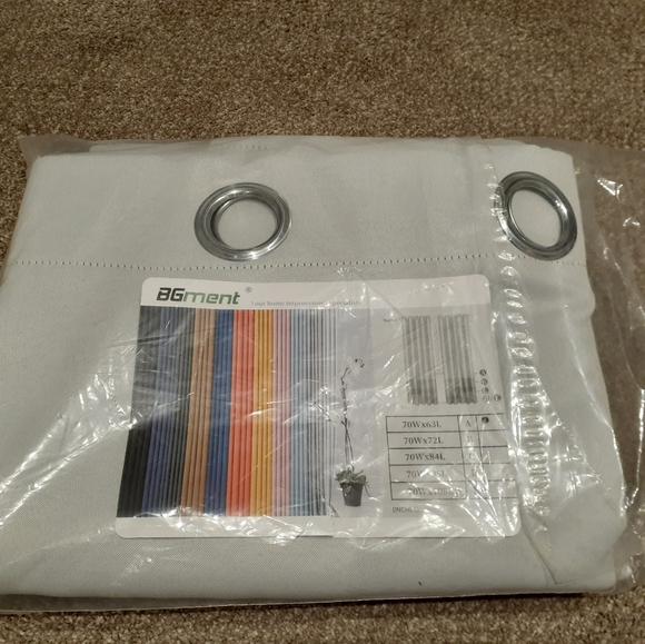 Grey Curtain Panels-  NWT - Picture 4 of 4